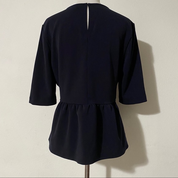 ANN TAYLOR Navy Blue Blouse - Picture 2 of 6